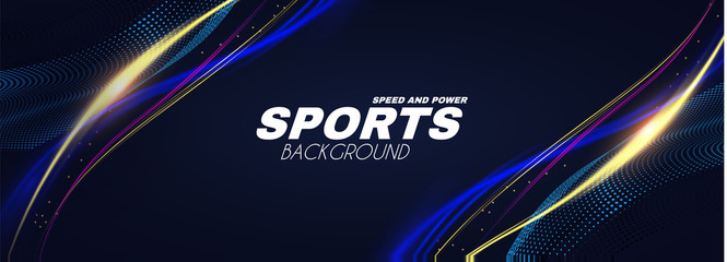 Abstract sport background with motion elements. Light dynamic effect. © feaspb
