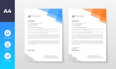 Colorful and Modern Business letter head templates for your project, Vector design illustration.