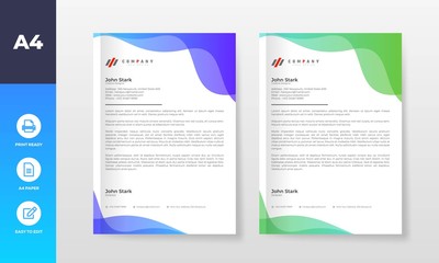 Colorful and Modern Business letter head templates for your project, Vector design illustration.