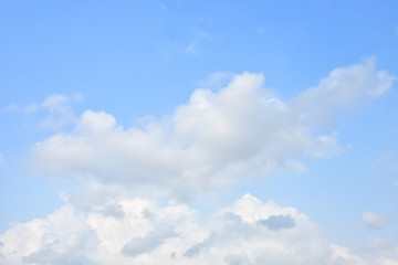 Blue sky white cloud white background. Beautiful sky and clouds in the afternoon.