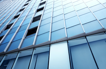 Close-Up modern office building.building with copy space.windows office building for background