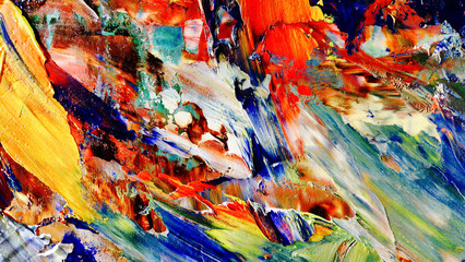 Colorful abstract background wallpaper. Modern motif visual art.  Mixtures of oil paint. Trendy...
