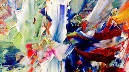 Colorful abstract background wallpaper. Modern motif visual art.  Mixtures of oil paint. Trendy...