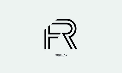 Alphabet letter icon logo FR