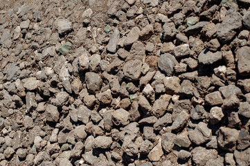 Grey small road stone background