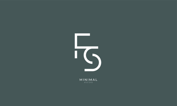 Alphabet letter icon logo FS