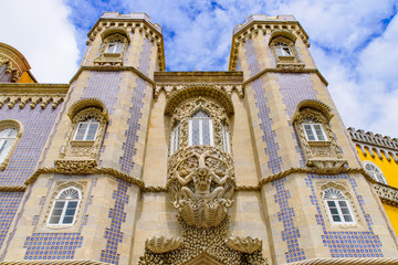 Obraz premium Pena Palace, a Romanticist castle in Sintra, Portugal