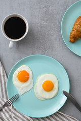 flat lay of breakfast food with