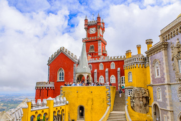 Pena Palace, a Romanticist castle in Sintra, Portugal