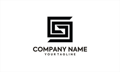Letter GS or SG logo design