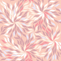 Summer seamless pattern with stylish leaves