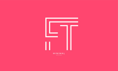 Alphabet letter icon logo FT