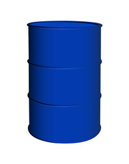 blue steel barrel realistic vector illustration