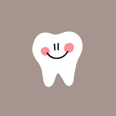 tooth doodle icon, vector illustration