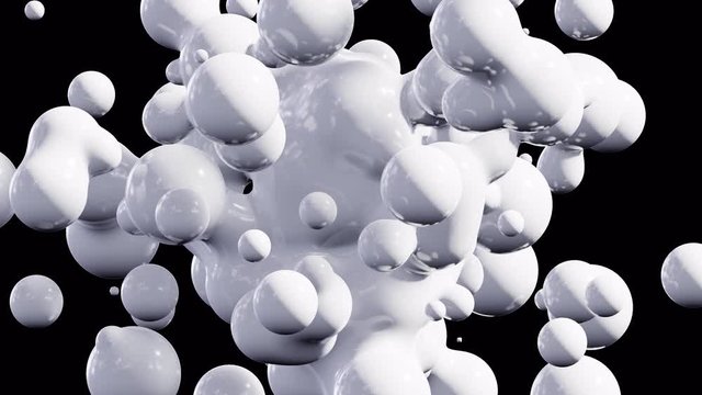 Abstract dinamic liquid spheres