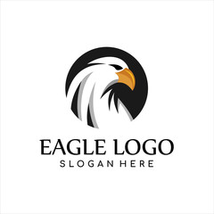 Obraz premium Eagle head logo template design. Vector illustration.. Eagle logo design inspiration. 