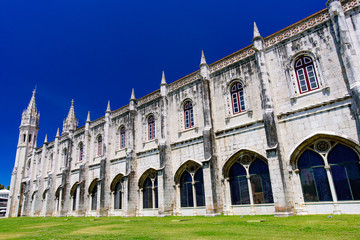 Fototapeta premium Jerónimos Monastery (Hieronymites Monastery) in Belém, Lisbon, Portugal