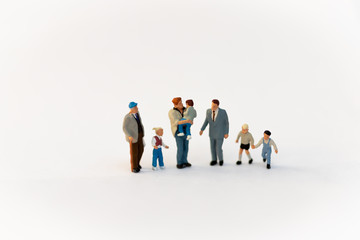 Miniature family using as background International day of families concept.