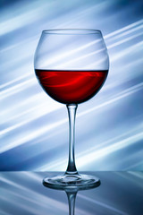 Wine glass with red wine