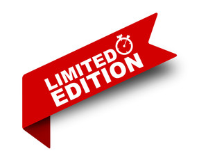 red vector illustration banner limited edition
