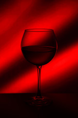 Fototapeta na wymiar Wine glass with red wine