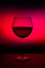 Wine glass with red wine