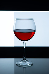 Wine glass with red wine
