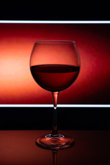 Wine glass with red wine