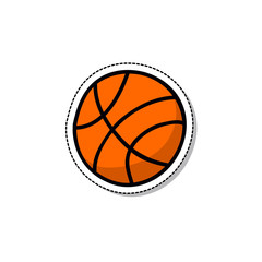 basketball doodle icon, vector illustration