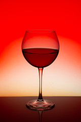 Wine glass with red wine