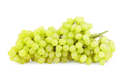 green grapes isolated on the white background