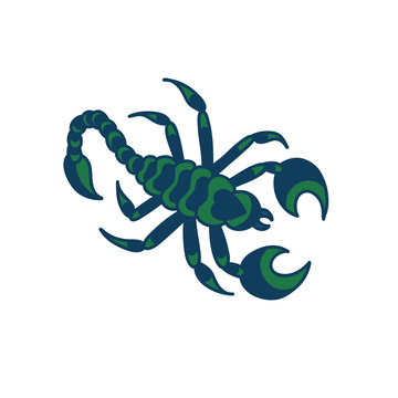 scorpion doodle icon, vector illustration
