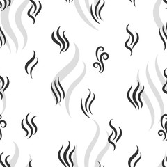Smell pattern. Cooking or smoking steam, smelling or vapor vector seamless pattern