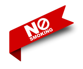 red vector illustration banner no smoking