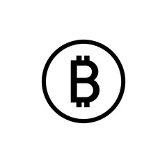 bitcoin flat icon, vector illustration