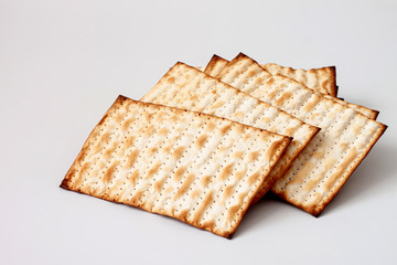 Pesah celebration concept (jewish Passover holiday) .Matzo bread