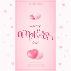 Vintage Happy Mothers's Day Typographical Background