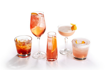 Negroni tonic cocktail close up