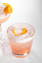 Negroni sour cocktail close up