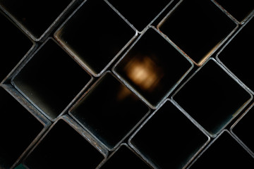 Stacked steel pipe abstract background
