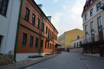 Minsk, Belarus - 29.03.2020: Minsk Upper Town, historical city center