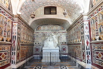 Fototapeta na wymiar Cagliari Cathedral, Chapel of San Lucifer. Sardinia, Italy