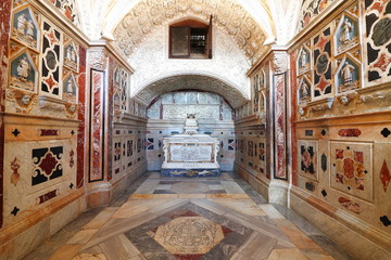 Fototapeta na wymiar Cagliari Cathedral, Chapel of San Saturnino. Sardinia, Italy