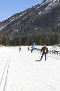 Langlaufvergn&uuml;gen auf den Loipen von Celerina.