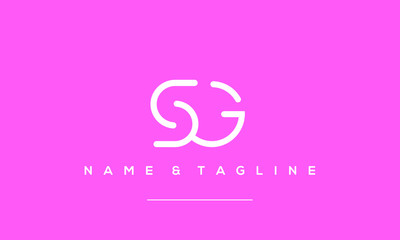 Alphabet letter icon logo SG