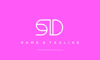 Alphabet letter icon logo SD