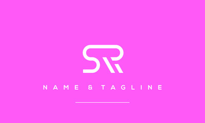 Alphabet letter icon logo SR