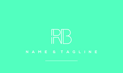 Alphabet letter icon logo RB