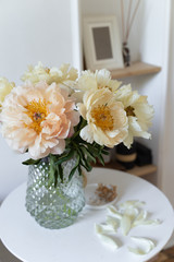 bouquet  peony of flowers