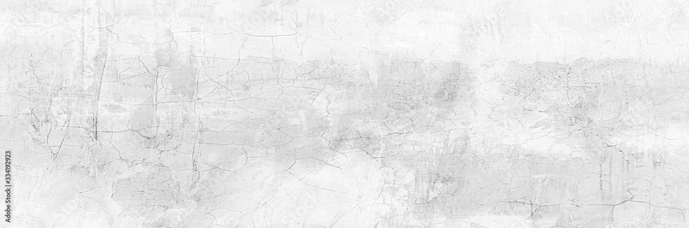 Aufkleber full frame panorama wall background high resolution on white gray cement abstract texture.